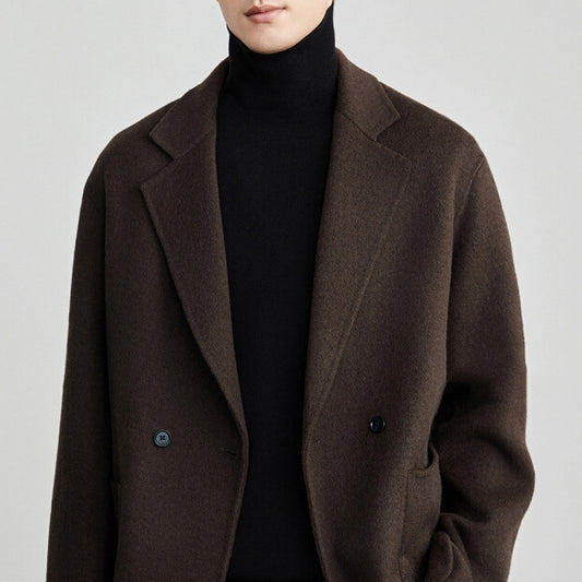 Manteau laine double face